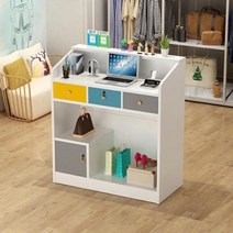 계산대 카운터 포스기 매장 인포데스크 바 미용실 1200 옷 가게 1, 80x40x110cm, 트리플컬러