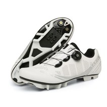 산악 자전거 로드 트렉남성 사이클링 신발 Mtb 레이싱 자전거 자동 잠금 속도 스니커즈 여성 Spd 클리트, 14 MTB-white_02 38