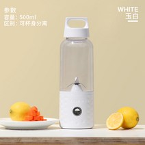 Vitamer 미니믹서기 휴대용 블렌더 간편 생과일쥬스 메이커, 화이트 500ml