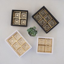 아이팩 초콜릿 상자 투명 박스 사이즈: 200X80X35mm / 80X80X37mm / 136X95X41mm, 4구블랙상자+골드트레이, 100개