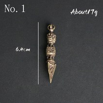 부처 부처님 황동 Vajrakila 머리 Vajra 유 봉 장식품 빈티지 열쇠 고리 펜 던 트 악기 럭키 홈 장식 악을 피하십시오126832, brass pestle 1