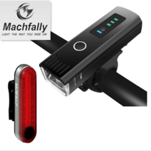 MACHFALLY 자전거 USB충전 스마트센서 전조등  타원형 후미등(세트)