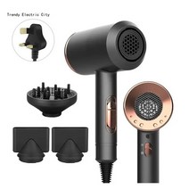 헤어 드라이기 프리볼트 미용실 여행용 전문가용 드라이어 R9CD 전문가용 1800W 고성능 살롱 헤어드라이어, 05 D087B black_02 EU