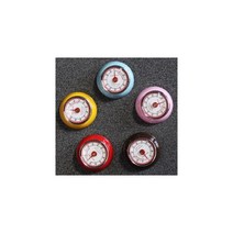 덜튼 아날로그 원형자석 키친타이머 레트로 빈티지 컬러풀 마그넷 마그네틱, 레드