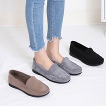 퍼안감 스웨이드 로퍼 발편한 겨울로퍼 여성단화 2cm