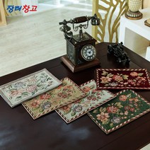 전화기 받침 매트 비디오 식탁 다용도 패브릭 받침용 소품 패브릭천 콘솔 장식, 전화기받침매트(25x35)-와인
