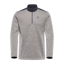 블랙야크 남성 M스탠다드티셔츠 1BYTSW1005 가슴 주머니 기모 겨울 등산 짚업티