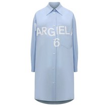 브랜드없음 MM6 메종 마르지엘라 SIX LOGO 포플린 셔츠 드레스 S52CT0697 S47294 479 LIGHT BLUE [MSC007]