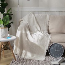 겨울담요 대형 왕뜨개 담요 자이언트얀 이불 블랭킷 점보얀 빅얀 블랑캣 Cutelife 화이트 그리드 면 니트 던지기 양면 여행 가운 던지기 북유럽 소파 침대 거실 장식