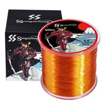sougayilang 500m 나일론 낚싯줄 7.0-38lb 바닷물 담수용 투명 초강력 내하중 рыбалка pesca, 주황색, 0.16mm-4.54kg