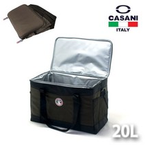 DWU 까사니 접이식 쿨러백 20L 다크브라운 어깨끈 손잡이