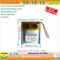 TWS 블루투스 이어버드 이어폰 501012 501010 폴리머 리튬 이온 배터리 셀 L945 3.7V 45mAh 10 개, 3.7 볼트_L985