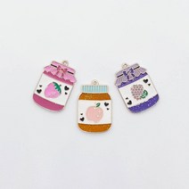 과일통조림 딸기잼 포도잼 복숭아잼 키링 만들기 에어팟키링 제작 펜던트 재료 에어팟 키링