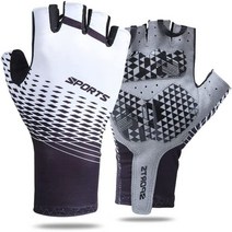 Z&J SPORT Fishing Gloves/Rowing Gloves/Paddling Gloves /Sailing Gloves/Cycling Gloves UV Protection, White, L-PW-3.74