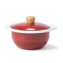 에지리 법랑 샤틴시리즈 꼬꼬떼 냄비, 15cm, 와인레드