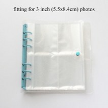 100구 소형 사진 앨범 3/5 인치 집 그림 케이스 보관 명함 카드 포토카드 ID 홀더, 3