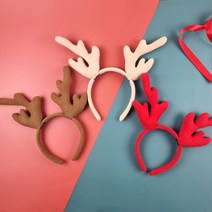 사슴 소품 머리띠 어린이집 촬영 행사 방송 유치원 놀이공원 2P 순록 축제 파티룸 루돌프, 연갈색