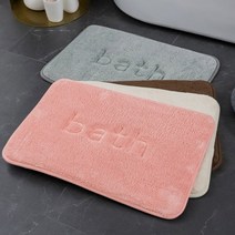 아이방발매트 바쓰발매트 부드러운 깔끔한 무지 극세사러그 푹신한 물흡수 발받침, 40*120 대형 러그_핑크