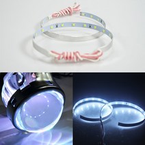 수입차 부품 1set/2PC 악마 눈 반지 3528 15SMD LED 자동차 액세서리 미니 쿠퍼 헤드 라이트 프로젝터 또는 2.5 3.0 인치 개조, [02] White