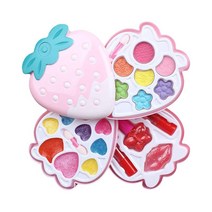 Royalways 메이크업 소녀 메이크업 화장품 어린이 메이크업 어린이를위한 상자 재생, 23cmx23cmx5cm, 플라스틱, 분홍색