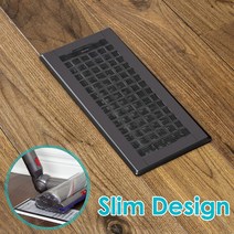 후드기름받이 송풍기 고기집후드4Pcs Floor Register Vent Cover Rectangle Air Screen 9.8" Black Ma