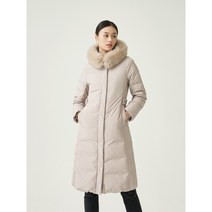 올리비아로렌 폭스퍼 탈착 일체형 후드 집업 거위털 구스다운 슬림 롱 패딩 점퍼vopkdxwb111