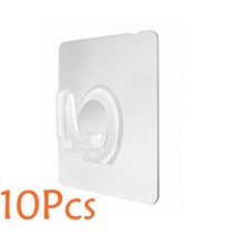 미끼후크홀더 벽 스토리지 펀치 프리 전원 플러그 소켓 주방 스텔스 벽 접착 옷걸이 욕실, 10개