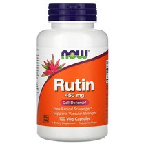 나우푸드 Rutin 루틴 파우더 450 mg 100 베지 캡슐 메밀 케르세틴 헤스페리딘, 1개, 기본
