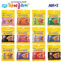 아모스 탱탱 아이 클레이 파우치 10p, 초록, 50g
