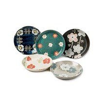 접시 그릇 디저트 플레이트 세라믹 식기 꽃 작은 양배추 나비 주방 세트 파티 전채