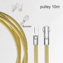 전선풀링기 풀리를 가진 전기 기사 용 로프 당기는 장치 어두운 호환 와이어 리드 케이블 풀러 전체 스프링 고탄성, [02] pulley 10m