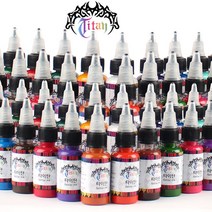 타투 문신 용품 재료 색소 타투잉크 타이탄잉크 0.5oz/1oz 33종 TITAN COLOR INK, 뉴다크블루, 1개, 1oz(30ml)