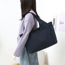 여성 적당한사이즈 천소재 실용적 숄더백 학생가방