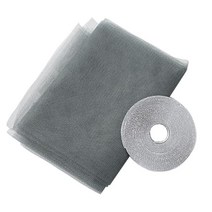 Windows 용 폴리 에스터 패브릭 네트 DIY 크기 장착 및 제거 용이, 나일론, 그레이 1.3x1.5m