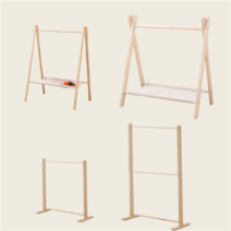 강아지 옷 행거 원목 행거 2단 행거 옷장, 수납행거(대)