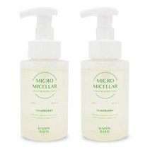 [MantaX] 1+1 HAPPYBATH MICRO MICELLAR 솝베리 버블폼 300ml 펌핑용기 거품세안