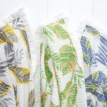 트로피칼 시어서커 여름 이불 세트 시원한 풍기인견 홑이불 단품 SS 2장 세트, 홑이불 SS 그린1+그린1