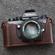 카메라 케이스 가방 소프트 하드 방수 캐리어 Funper 니콘 F3HP F3T 카메라 가죽커버 리얼 소가죽 가방 하프 커버 보호대 앤티크 액세서리, 05 짙은 녹색