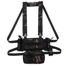 [TAILOR JAPAN] 체스트 리그 마이크로 체스트 리그 경량 라이트 웨이트 전술 조끼 사바 게 베스트 벨크로 원단 MK3 1000 D 강화 나일론 제 (블랙 멀티 캠)