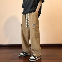 M-4XL 아메리칸 하이 스트리트 트렌드 라지 포켓 스트레이트 루스 워크웨어 캐주얼 팬츠173