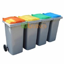 분리수거함(HDPE) (다용도함120L 일반형) 대용량휴지통 대용량재, ☆옵션-주황_종이팩류-선택☆