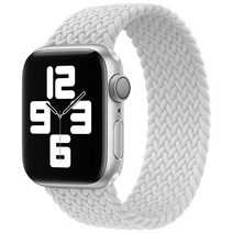 데이A 애플워치 8 7 se2 호환 브레이드 솔로루프 스트랩, 42/44/45/49mm, L, 실버