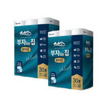 모나리자 부자되는집 벨벳데코 롤화장지 3겹, 30롤, 2팩
