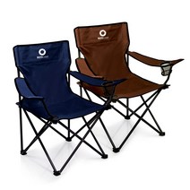 로티캠프 에코 암체어 경량 접이식 캠핑의자 1+1, 네이비