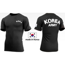 R.O.K.A 검정 쿨론 군인 반팔티셔츠 군대여름 군용품