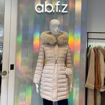 [에이비에프지] [백화점SAY] [ab.f.z] 여우퍼 슬림핏 벨트 하프기장 다운패딩AFU