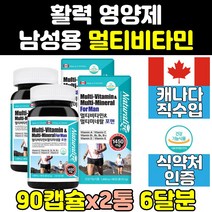 남서 남자 활력 체력 멀티 종합 비타민 미네랄 2통 에너지 면역력 고용량 50대 40대 60대 필수 비타민제 30대 고함량 하루 영양제 보조제 할때 알작은 고농축 성인