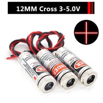 샌드위치판넬 부자재 레이저 헤드 650nm 9mm 3v 50mw 레이저 크로스 다이오드 모듈 레드 구리 헤드, 12mm 크로스 3-5.0v
