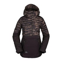 Volcom 여성용 스탠다드 미러 풀오버 아노락 스노우보드 스키 겨울 재킷 Usst 글레이셔 블루