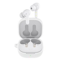 헤드셋 이어폰 케이스 실리콘 보호 큐씨와이 T13 Shock방지 스킨 쉘 충전 상자 커버 후크, [02] white